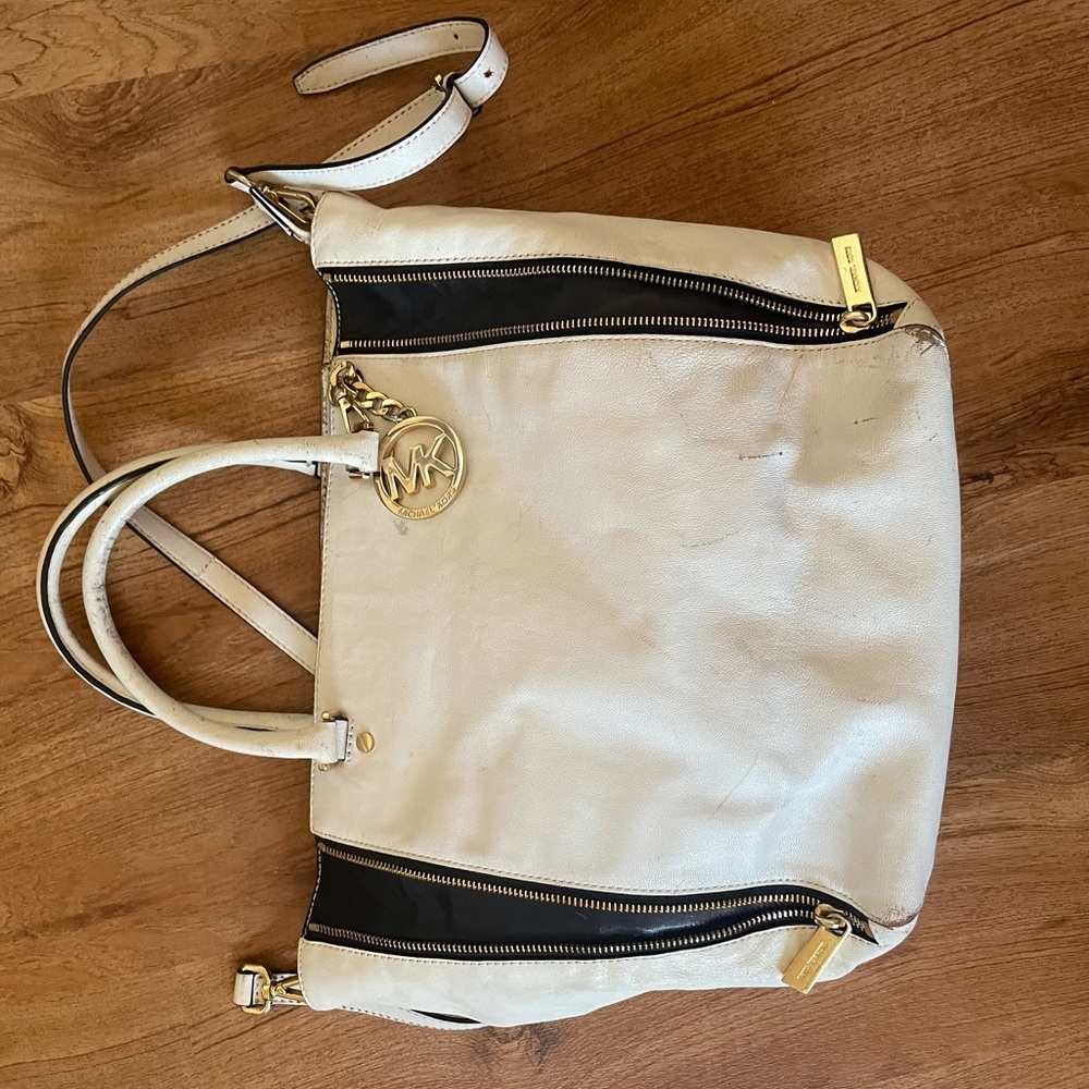 Michael Kors White Genuine Leather Purse